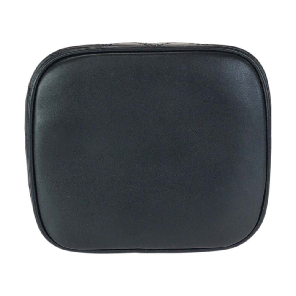 CHANEL Vintage Black Lambskin Leather Logo Pouch - Picture 10 of 10